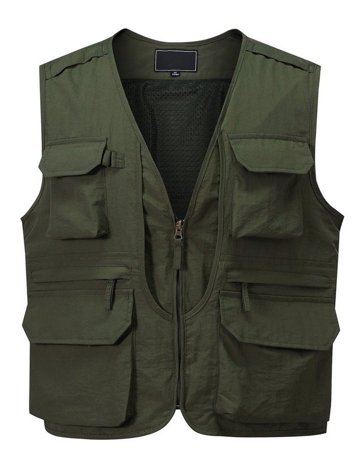 YOUTHUP Funktionsweste Herren Utility-Weste V-Ausschnitt von YOUTHUP