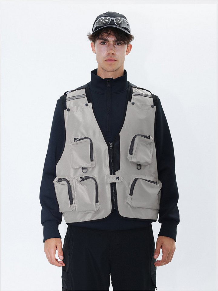 YOUTHUP Funktionsweste Outdoorweste mit mehreren Taschen von YOUTHUP