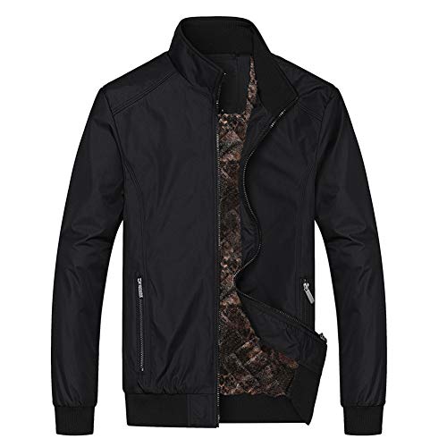 YOUTHUP Herren Jacke Micro Fleece Bomber Sportsjacke Freizeit Übergangsjacke, Schwarz-Dick, M YOUTHUP Herren Jacke Micro Fleece Bomber Sportsjacke Freizeit Übergangsjacke, Schwarz-Dick, M von YOUTHUP