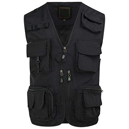 YOUTHUP Herren Outdoor Weste Multi Taschen Netz Anglerweste Leicht Ärmellose Fotografie Freizeitweste Wander Camping Jagd Westen YOUTHUP Herren Outdoor Weste Multi Taschen Netz Anglerweste Leicht Ärmellose Fotografie Freizeitweste Wander Camping Jagd Westen von YOUTHUP