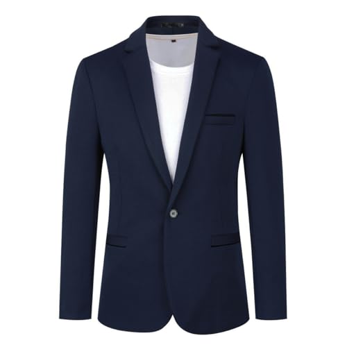 YOUTHUP Herren Sakko Slim Fit Sportlich Blazer Jackett Freizeit Business 1 Knopf Anzugsjacke von YOUTHUP