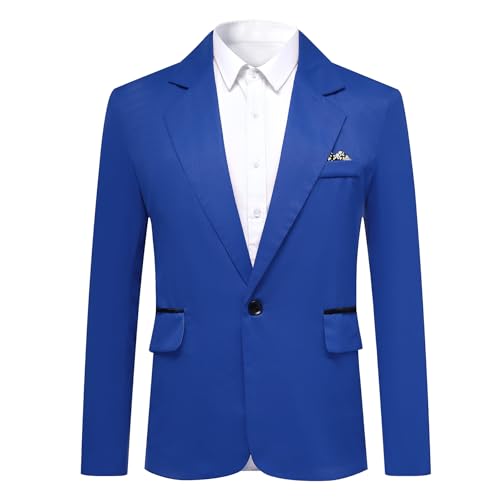 YOUTHUP Herren Sportlich Sakko 1 Knopf Freizeit Leicht Anzugjacke Regular Fit Business Blazer Jacke von YOUTHUP