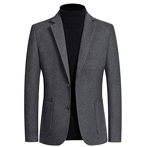 YOUTHUP Herren Wolle Sakko Slim Fit Wintersakko Männer Modern Freizeit Business Anzugjacke von YOUTHUP