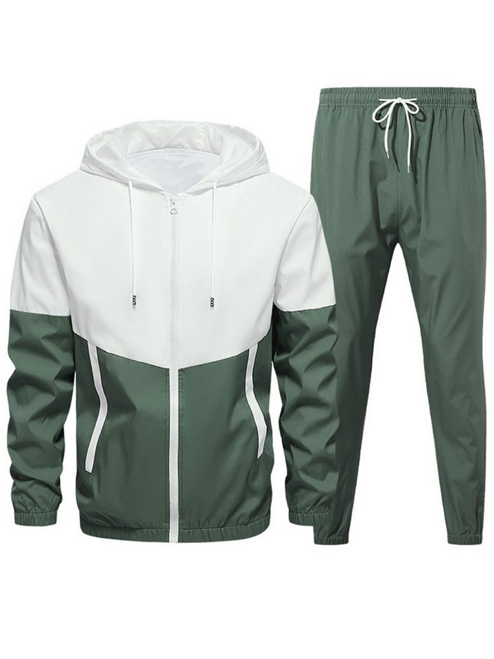 YOUTHUP Sportanzug, Herren Colorblock-Trainingsanzug für Frühling und Herbst von YOUTHUP