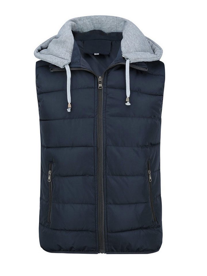 YOUTHUP Steppweste Herren Dicke Winterweste mit Kapuze von YOUTHUP