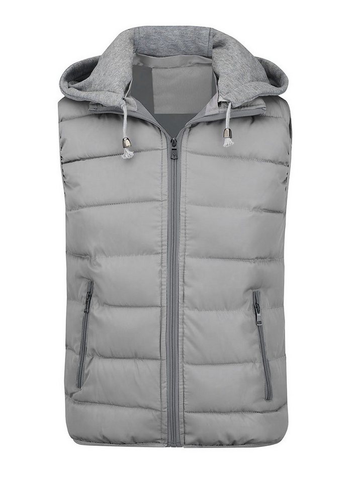 YOUTHUP Steppweste Herren Dicke Winterweste mit Kapuze von YOUTHUP