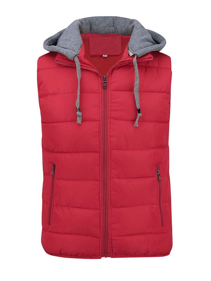YOUTHUP Steppweste Herren Dicke Winterweste mit Kapuze von YOUTHUP