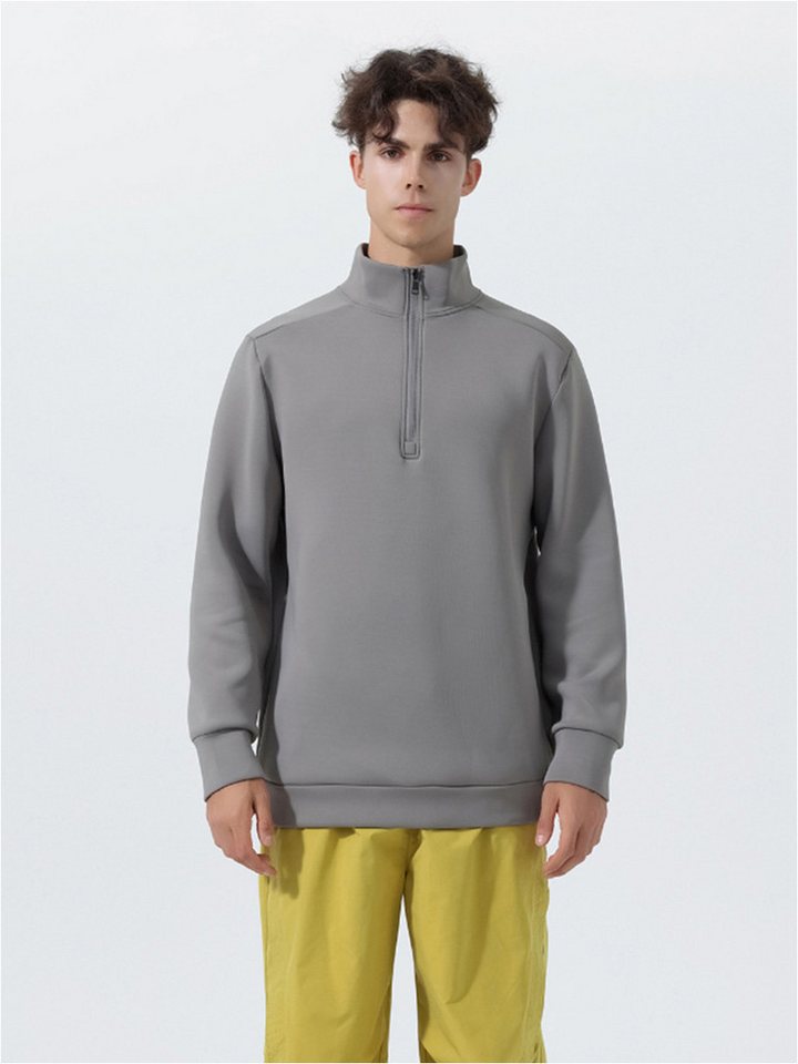 YOUTHUP Sweatshirt Gefüttertes Herren Sweatshirt mit Reißverschluss am Stehkragen von YOUTHUP