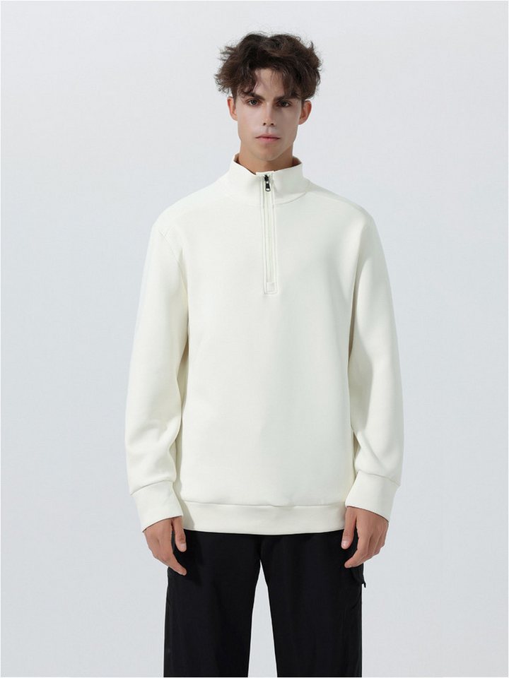 YOUTHUP Sweatshirt Gefüttertes Herren Sweatshirt mit Reißverschluss am Stehkragen von YOUTHUP