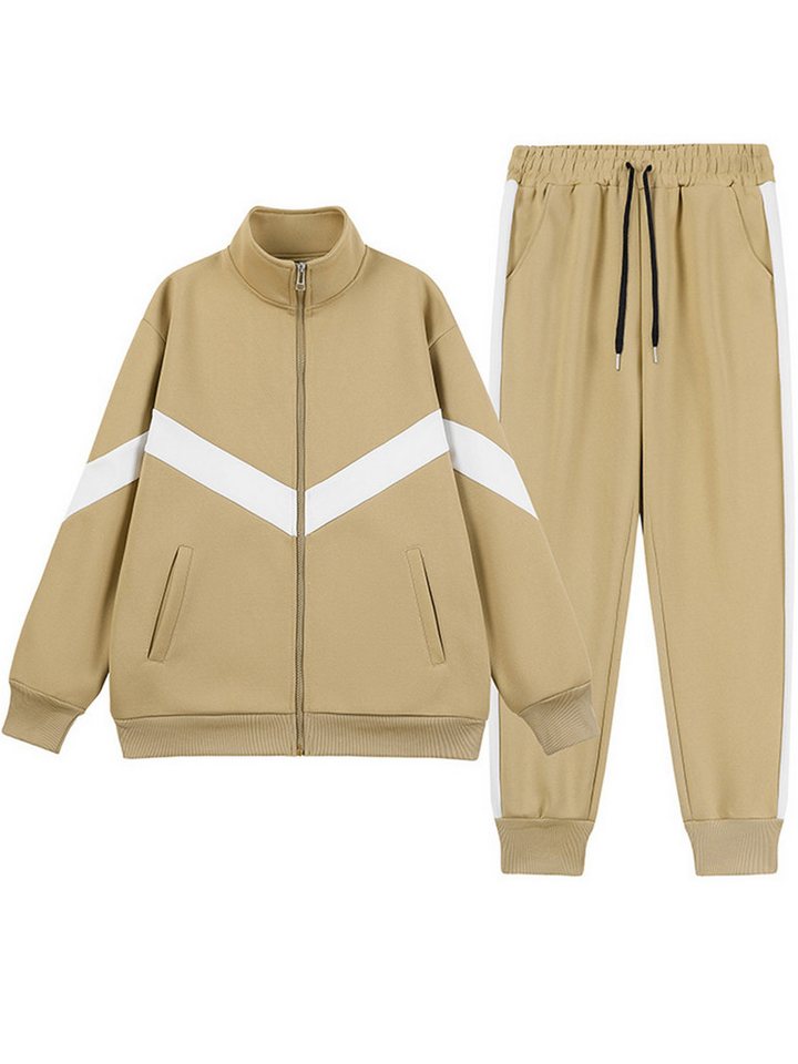 YOUTHUP Trainingsanzug, Herren Sport-Set mit Stehkragen im lockeren Schnitt von YOUTHUP