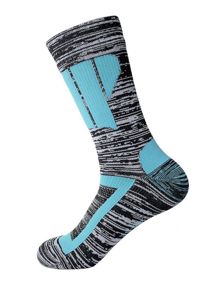 YOUTHUP Wandersocken Wasserabweisende Herren-Sport-Crewsocks im trendigen Colorblock-Design von YOUTHUP