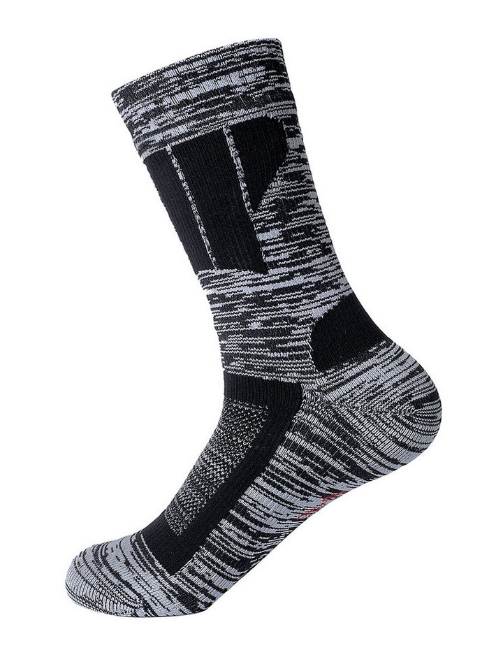 YOUTHUP Wandersocken Wasserabweisende Herren-Sport-Crewsocks im trendigen Colorblock-Design von YOUTHUP