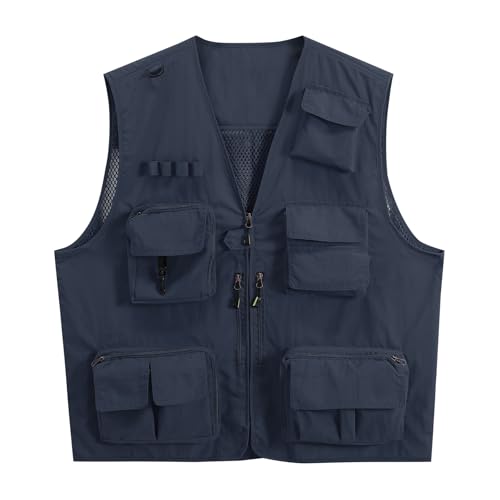 YOUTHUP Weste Herren Sportwesten Outdoor Fotografie Anglerweste Leicht Ärmellose Jagd Westen Wander Freizeit Herrenweste von YOUTHUP