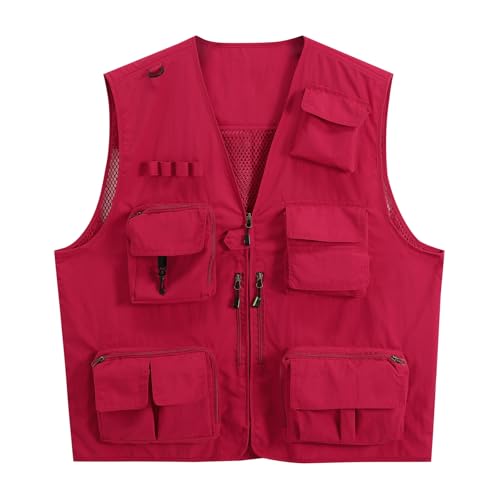 YOUTHUP Weste Herren Sportwesten Outdoor Fotografie Anglerweste Leicht Ärmellose Jagd Westen Wander Freizeit Herrenweste von YOUTHUP