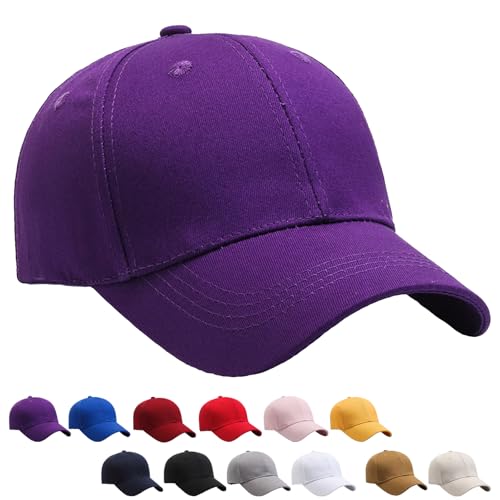 YOUYIKE Baseballkappe für Herren und Damen, Premium Baseball Cap, 100% Baumwolle, Verstellbar Schildmütze, Damen und Herren Kappe, Einheitsgröße, Outdoor Running Freizeit Basecap von YOUYIKE