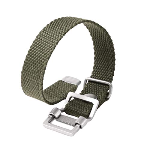 YOUYIMEI Uhrenarmbänder – Ersatz-Uhrenarmbänder, 19 mm/20 mm Armband, atmungsaktives und tragbares Uhrenarmband-Installationswerkzeug (Color : Grün, Size : 20mm) von YOUYIMEI