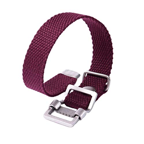 YOUYIMEI Uhrenarmbänder – Ersatz-Uhrenarmbänder, 19 mm/20 mm Armband, atmungsaktives und tragbares Uhrenarmband-Installationswerkzeug (Color : Wine Red, Size : 20mm) von YOUYIMEI