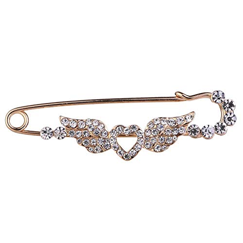 YOUYUZU Sicherheits-Brosche mit Kristall-Strasssteinen, Anstecker, Anzug, Pullover, Schals, Schal, Brosche für Damen one size von YOUYUZU