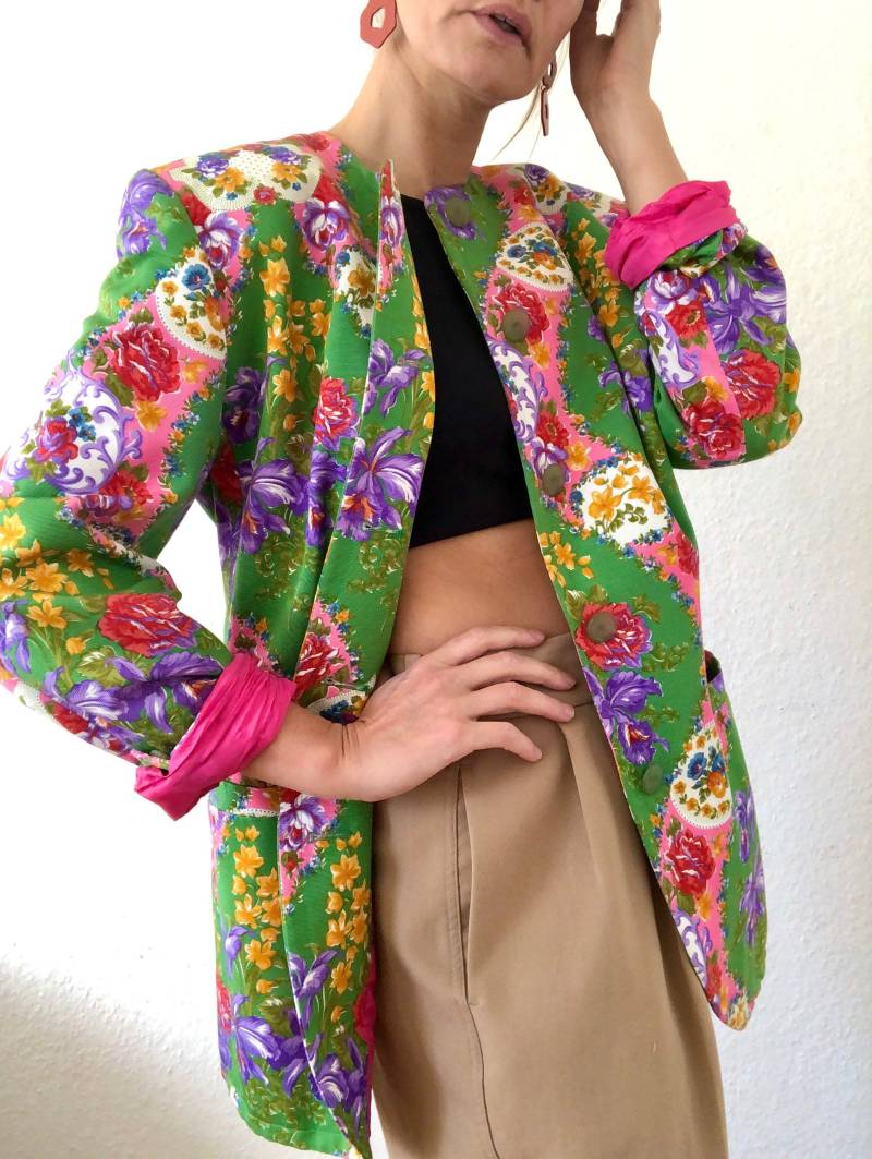 Exklusiv Sehr Schöner Bunter Vintage Blazer Boho von YOUandEL