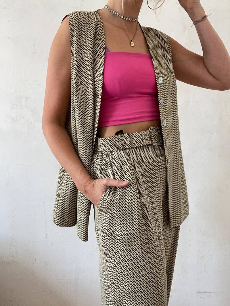 Exklusiv Sehr Schöner Vintage Zweiteiler Aus Den 70Er 80Er Weste Und Hose von YOUandEL