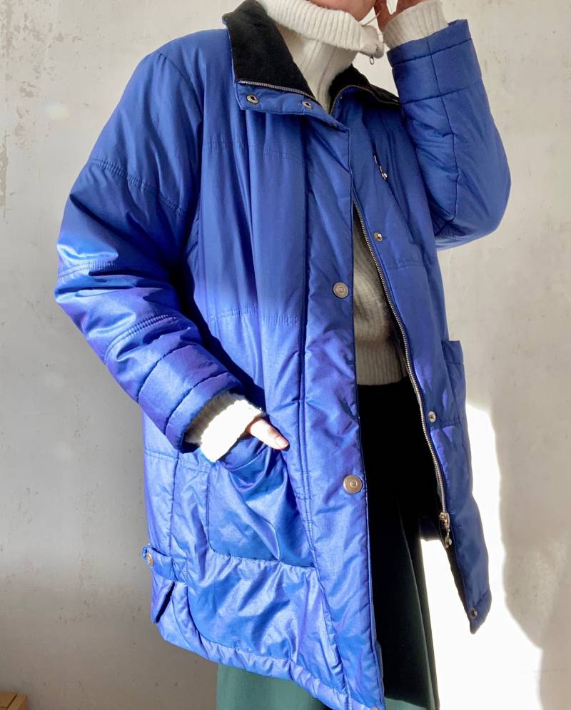 Schöne Daunenjacke/Winterjacke in Knallblau 80Er 90Er Jahre von YOUandEL