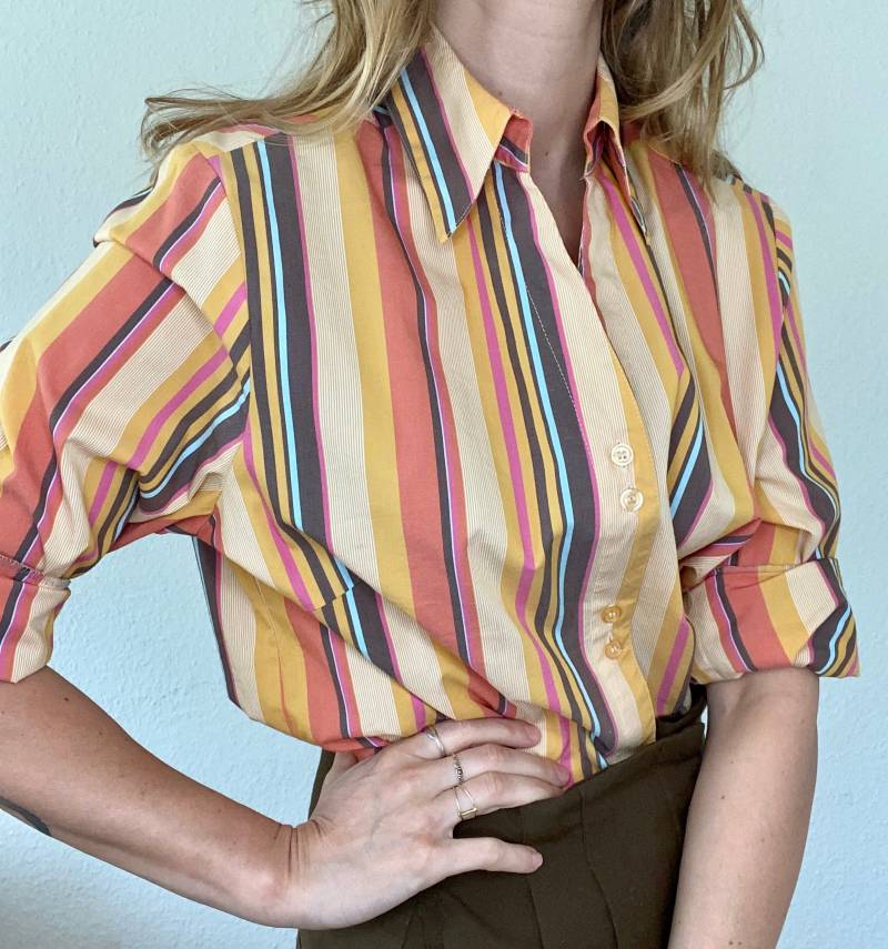 Schöne Vintage Bluse Gestreift Boho 80Er 90 Jahre von YOUandEL