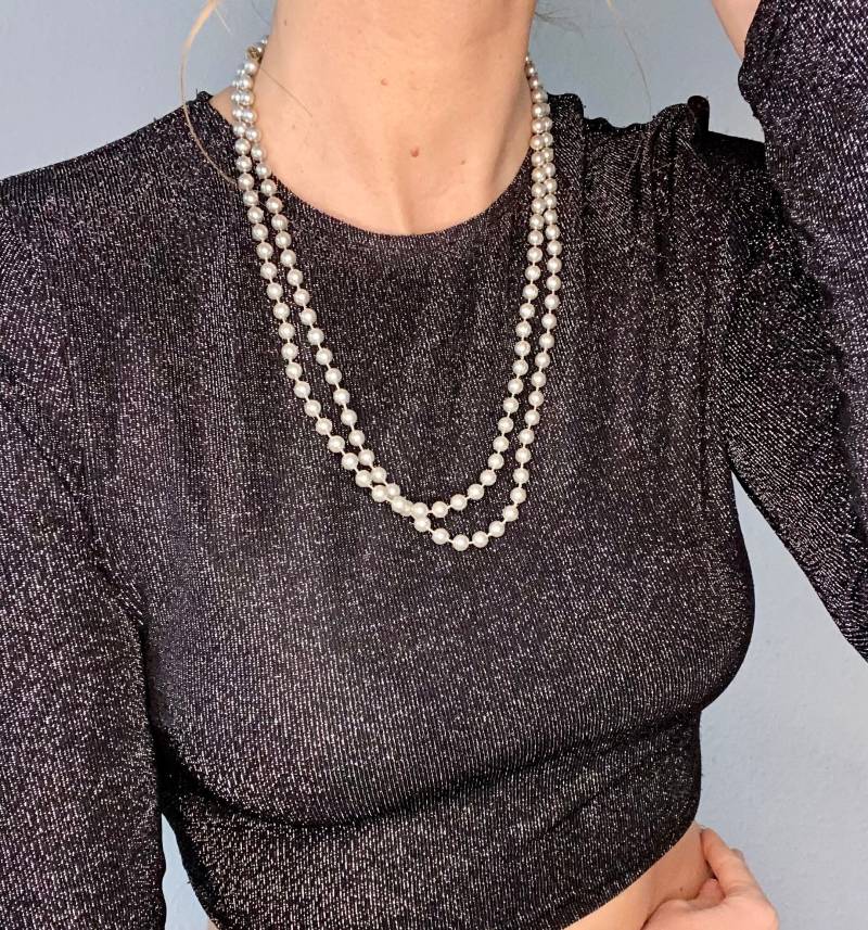 Schöne Vintage Perlenkette Aus Plastik 80Er 90Er Jahre von YOUandEL