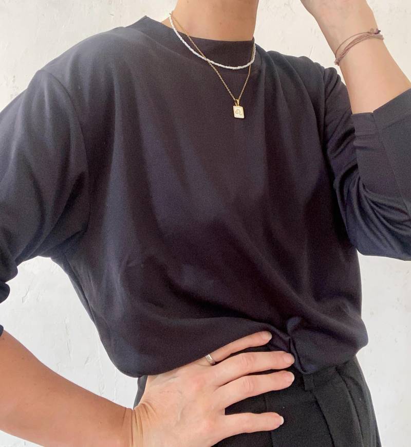 Schöner Vintage Rollkragen Pullover/Oberteil in Schwarz 90Er Jahre von YOUandEL