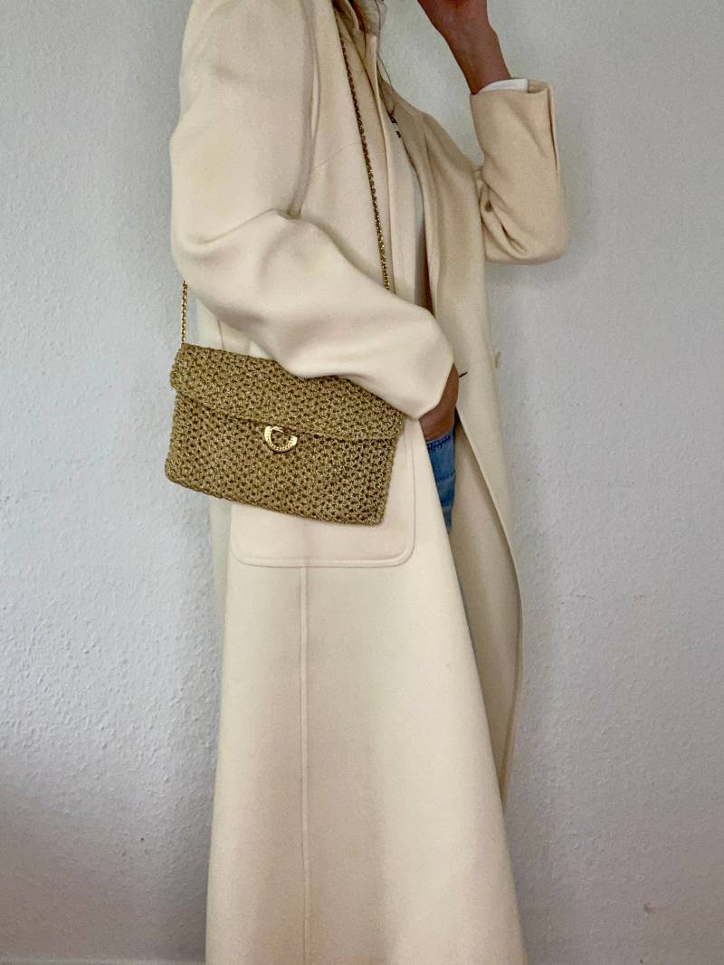 Sehr Schöne Vintage Handtasche/ Abendtasche Gold/Silber Farbig 70Er 80Er Jahre von YOUandEL