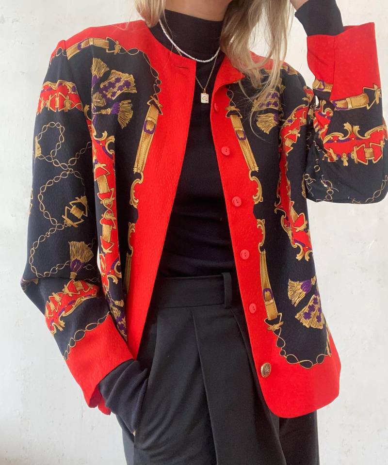 Sehr Schöner Vintage Blazer/Weste 80Er 90Er Jahre in Rot Schwarz Beige von YOUandEL