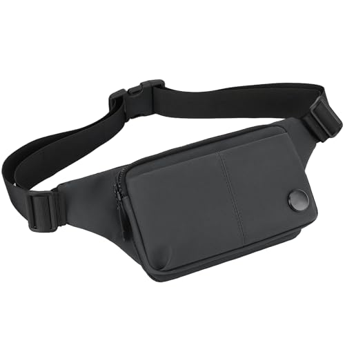 YOVERGA Wasserdichte Bauchtasche, verstellbar, 1,5 l, Umhängetasche, EDC-Tasche mit SBS-Reißverschlüssen, für Männer und Frauen, Reisen, Wandern, Laufen, GRAU YOVERGA Wasserdichte Bauchtasche, verstellbar, 1,5 l, Umhängetasche, EDC-Tasche mit SBS-Reißverschlüssen, für Männer und Frauen, Reisen, Wandern, Laufen, GRAU von YOVERGA