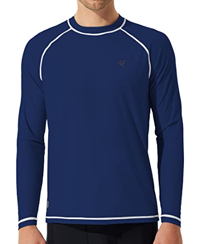 YOVVI Herren Schwimmhemden Rash Guard UPF 50+ Lange & Kurzarm UV Sonnenschutz Sommer Shirts Angeln Wandern T-Shirt von YOVVI