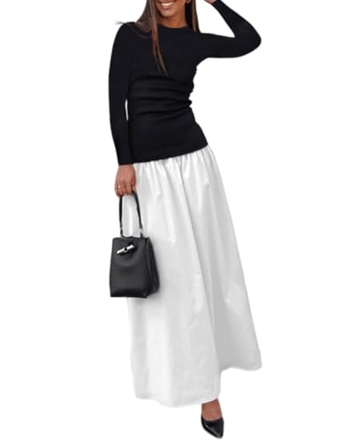 YOXUA Damen Langarm Patchwork A-Linie Lang Maxikleid Herbst Winter Strand Maxikleid, Weiss/opulenter Garten, X-Groß YOXUA Damen Langarm Patchwork A-Linie Lang Maxikleid Herbst Winter Strand Maxikleid, Weiss/opulenter Garten, X-Groß von YOXUA