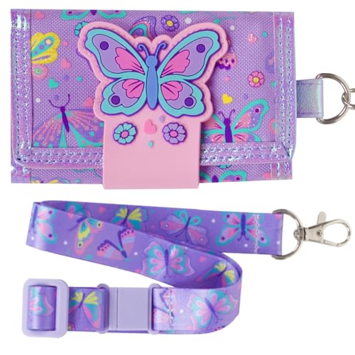 YOYTOO Kinder-Geldbörse für Mädchen und Jungen im Alter von 4–18 Jahren, dreifach gefaltet, aus Segeltuch, Geschenke für Kinder, J02 Schmetterling, Cartoon YOYTOO Kinder-Geldbörse für Mädchen und Jungen im Alter von 4–18 Jahren, dreifach gefaltet, aus Segeltuch, Geschenke für Kinder, J02 Schmetterling, Cartoon von YOYTOO