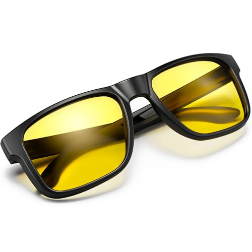 YOZISS Polarisiert Nachtfahrbrille für Herren Damen,Ultraleicht Nachtfahrbrille Sport Sonnenbrillen für Fahren Laufen von YOZISS