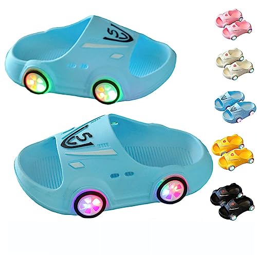 Sports Car Style Kids Luminous Slippers,Non Slip Cartoon Cute Boys Girls Light Up Slippers Sandals，Fashion Summer Comfortable Slippers Shoes Beach Sandals von YOZO