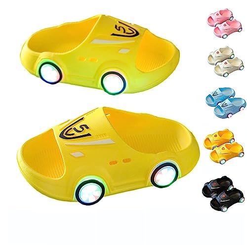 Sports Car Style Kids Luminous Slippers,Non Slip Cartoon Cute Boys Girls Light Up Slippers Sandals，Fashion Summer Comfortable Slippers Shoes Beach Sandals von YOZO