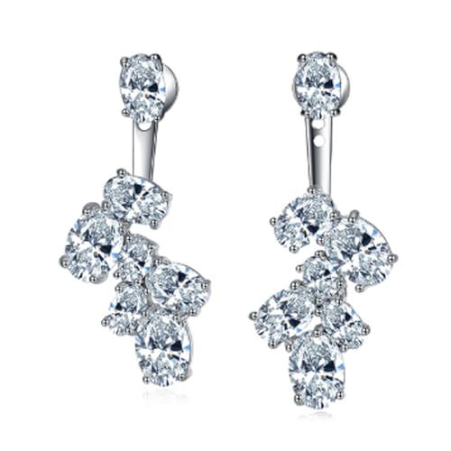 Funkelnde Stecker Set Ohrringe Mehrfarbige Steine ​​Allergie Sichere Materialien Leichtkomfort Formaler Gelegenheit Schmuck Elegante Kupferohrringe Mit Mehrfarbigen Edelsteinen von YPBEW