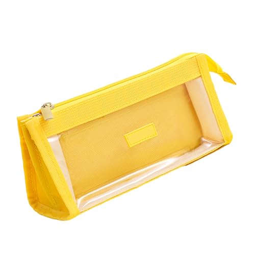 YPBEW Bleistift Mit Hoher Kapazität 2 Fachbeutel Clear Bag Tragbarer Veranstalter Travel Make Up School Gehäuse von YPBEW