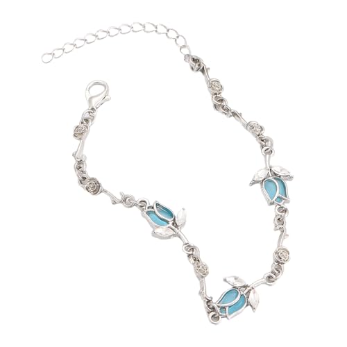 YPBEW Elegantes Blütencharme Armband Verführerische Blütenlegierung Armband Mit Kristallen Für Besondere Anlässe Verstärken Schmuck von YPBEW