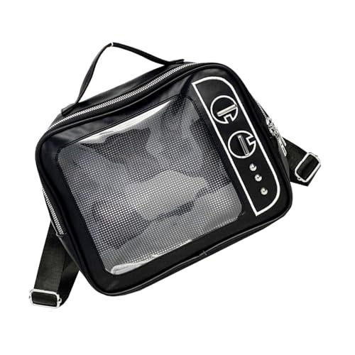 YPBEW Itabag Damen-Umhängetasche, Retro-Fernseher, Schulter-Rucksack für Pin-Display, Retro-Schultertasche, Itabag-Crossbody-Pin-Display, Schwarz von YPBEW