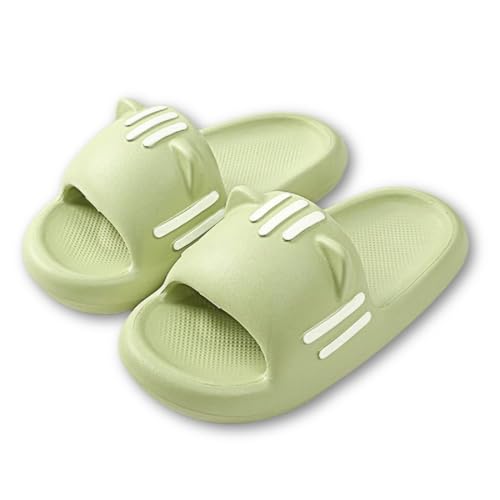 YPNMR Damen Slides Cute Badezimmer Hausschuhe rutschfeste Cartoon Katze geformt Indoor Outdoor Sommer Hausschuhe, Grün , 9-10 YPNMR Damen Slides Cute Badezimmer Hausschuhe rutschfeste Cartoon Katze geformt Indoor Outdoor Sommer Hausschuhe, Grün , 9-10 von YPNMR