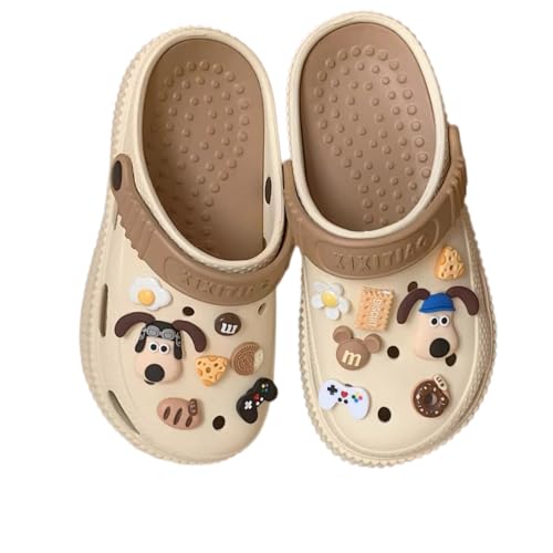 YPNMR Damen Wasserclogs Cartoon Hund Sommer Garten Hausschuhe Outdoor Plattform Loch Schuhe Strand Sandalen, Braun, 38/39 EU YPNMR Damen Wasserclogs Cartoon Hund Sommer Garten Hausschuhe Outdoor Plattform Loch Schuhe Strand Sandalen, Braun, 38/39 EU von YPNMR