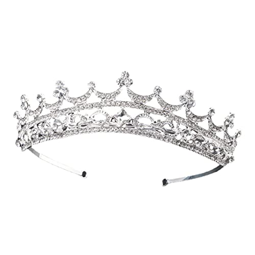 1 Stück Kristall-Stirnband, Strass-Kopfbedeckung, Kopfbedeckung for Frauen, silberne Tiara, Braut, Hochzeit, Kopfschmuck, Festzug, Kronen, Brautkrone, Partykrone, Kopfschmuck, Brautkrone, Kopfschmuck, von YPOSPDD