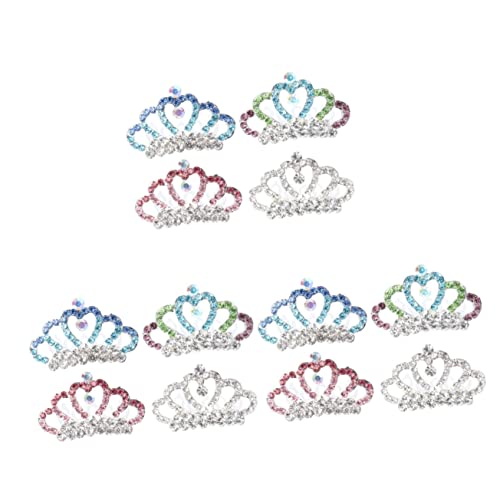 8 Stück Kronenkamm, Abschlussball-Haarspangen, Mini-Abschlussball-Stirnband, modische Damen-Stirnbänder, Haarnadel, Mini-Kamm, kronenförmige Haarspange, kronenförmiger Haarkamm, Kronen-Kopfbedeckung ( von YPOSPDD