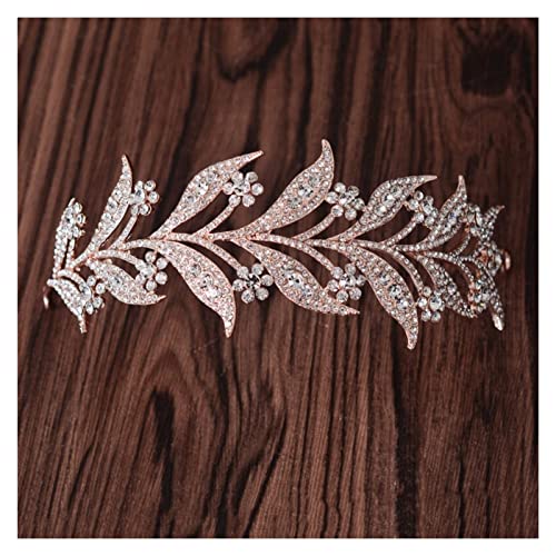 Braut Tiaras Kronen Hochzeit Haarschmuck Krone Braut Kopfschmuck (Color : Gray) von YPOSPDD