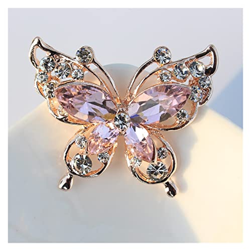 Brosche Broschen for Frauen, Schmetterlings-Broschennadeln for Frauen, elegante Kristall-Strass-Blume, Schmetterlings-Insektennadel, Party, Geburtstag, Hochzeit, Gastgeschenke, Schmuck, Broschennadeln von YPOSPDD