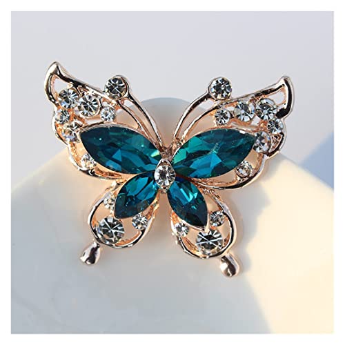 Brosche Broschen for Frauen, Schmetterlings-Broschennadeln for Frauen, elegante Kristall-Strass-Blume, Schmetterlings-Insektennadel, Party, Geburtstag, Hochzeit, Gastgeschenke, Schmuck, Broschennadeln von YPOSPDD