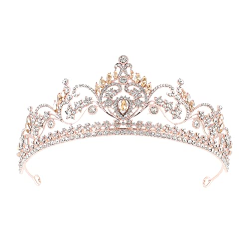 Damen-Haarschmuck, dekoratives Strass-Tiara, Brautschmuck, Kopfschmuck, Kostümzubehör for Mädchen, Frau, Make-up, Hochzeit, Party, Stil A, Mädchen-Accessoires (Color : As Shown) von YPOSPDD