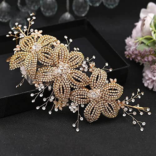 Haarschmuck, Kronen-Tiaras for Frauen, Braut-Haarschmuck-Sets, Kristall-Hochzeits-Stirnband, Strass-Braut-Kopfschmuck, Braut-Tiaras und Kronen von YPOSPDD